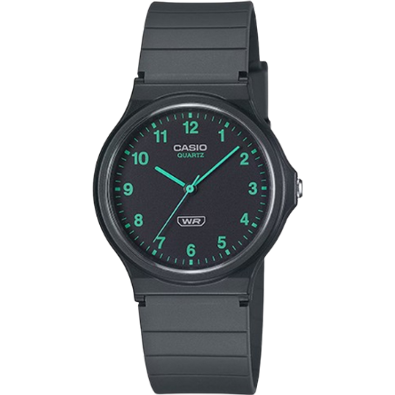Casio MQ-24B-8BEF Orologio Analogico Classico Unisex - Nero & Verde