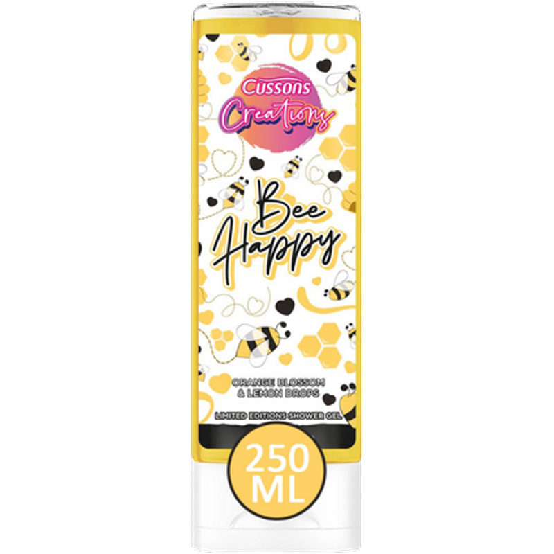 Cussons Creations Bee Happy Gel doccia ai fiori d'arancio e alle gocce di limone - 250 ml