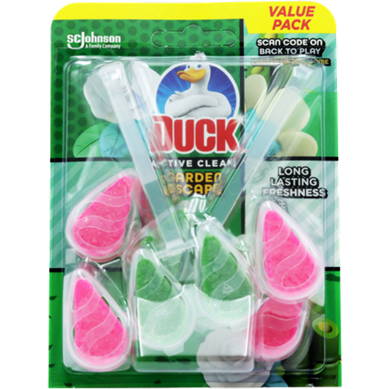 Duck Active Clean Garden Escape Toilet Rim Block – 2 Pcs
