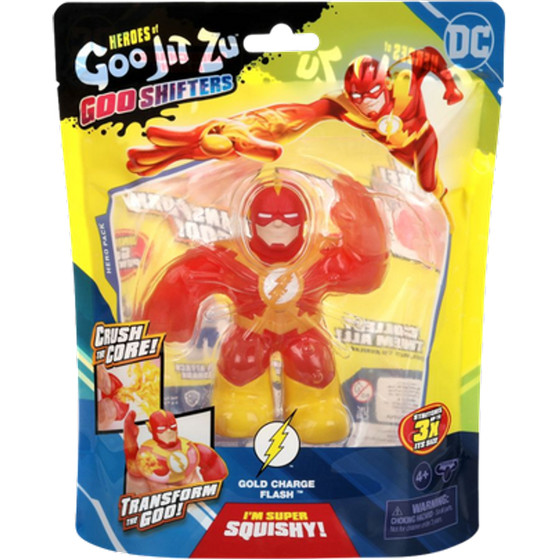 Heroes Of Goo Jit Zu Goo Shifters DC Gold Charge Flash Squishy Action Figure