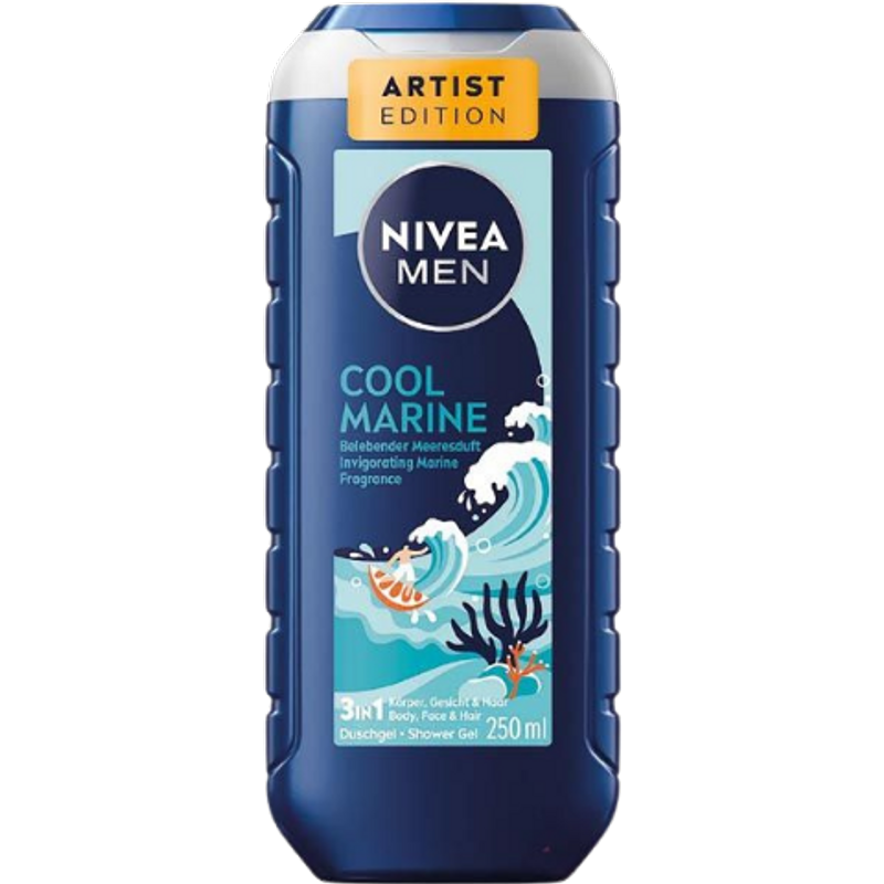 Nivea Men Cool Marine Artist Edition 3-in-1 Shower Gel - 250 ml