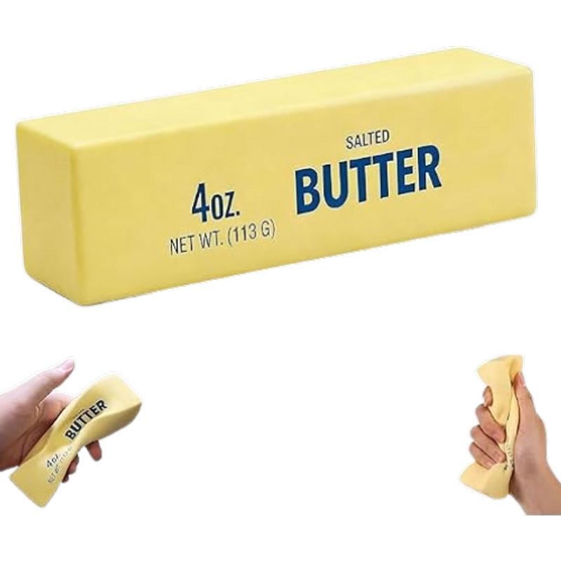 Squishy Plain Butter Squeeze Fidget Toy – 113 g
