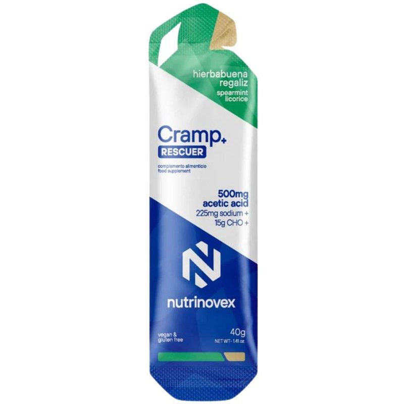 Gel Énergétique Nutrinovex Cramp Rescuer Menthe Réglisse 15g CHO