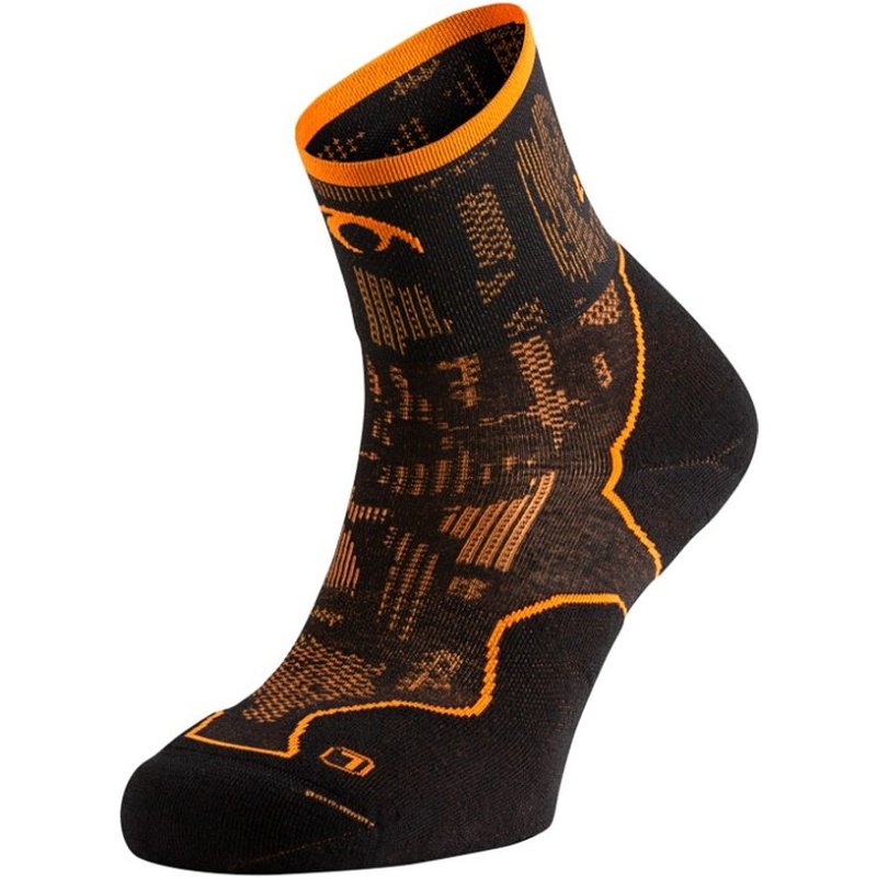 Chaussettes Lurbel Challenge Blur Four noir orange, Taille XL