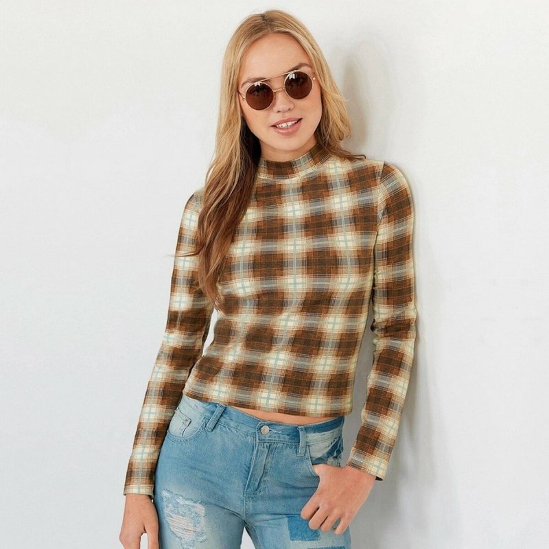 Tee-shirt à manches longues multicolore en coton