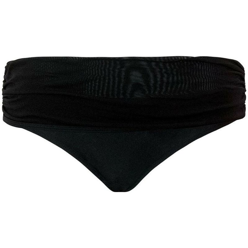 Culotte de bain à revers noir en nylon