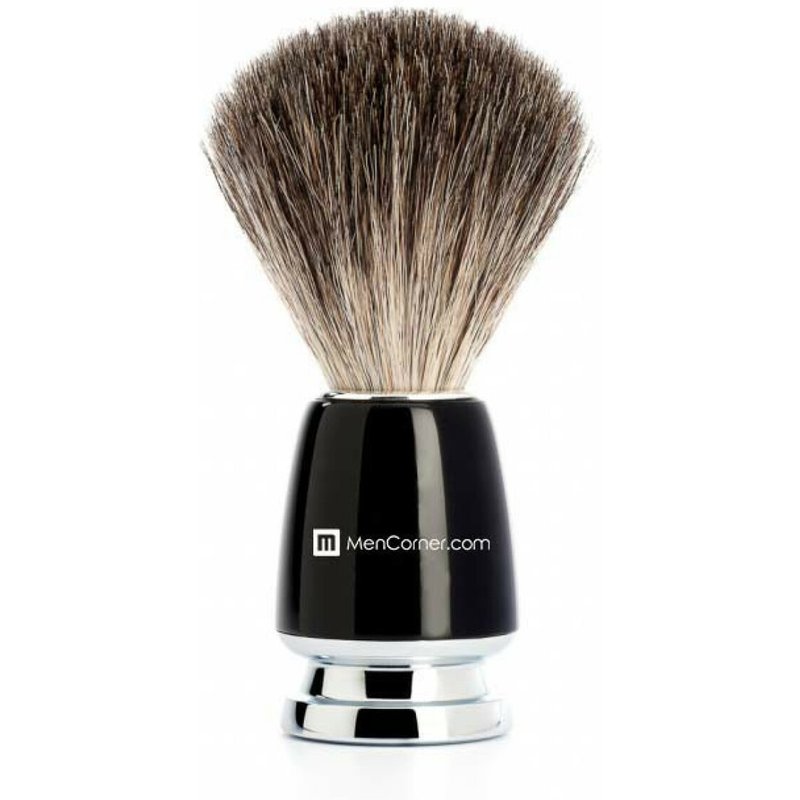 Blaireau Noir Pure Badger - Manche Resine Noir-Mencorner