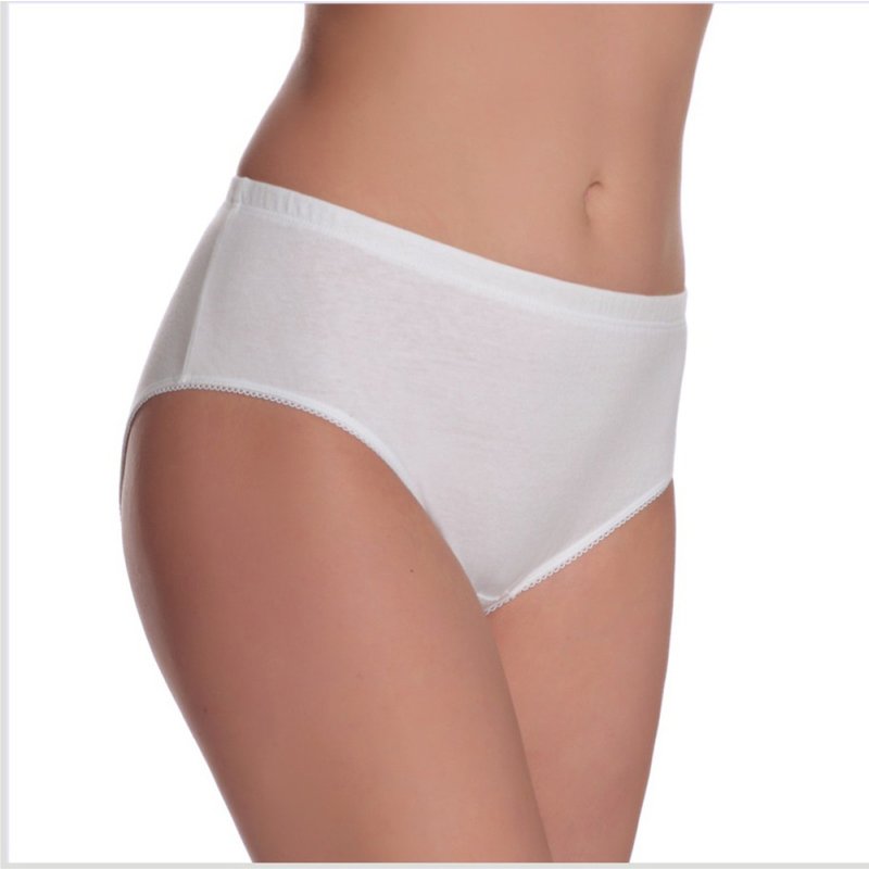 Culotte taille haute en coton blanche