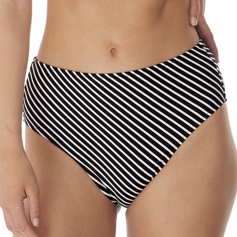 Culotte de bain taille haute noire