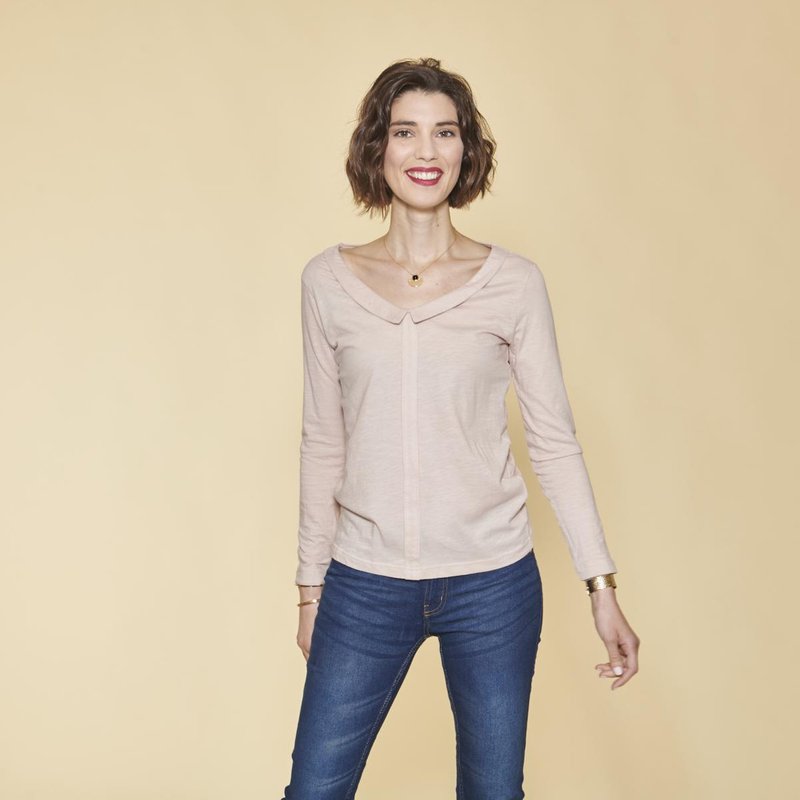Tee-shirt manches longues Rose en coton