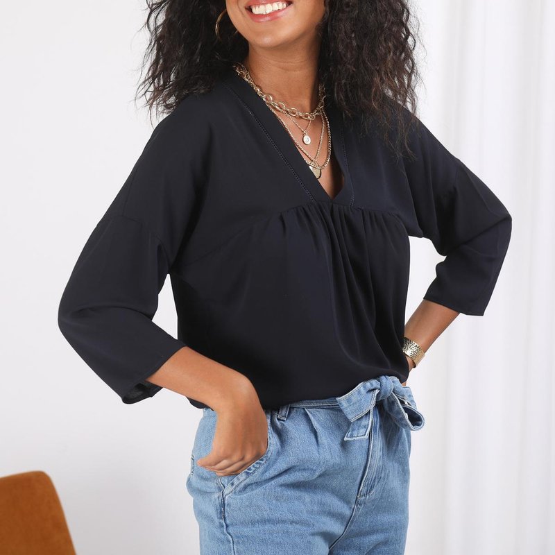 Blouse fluide manches 3/4 Eve