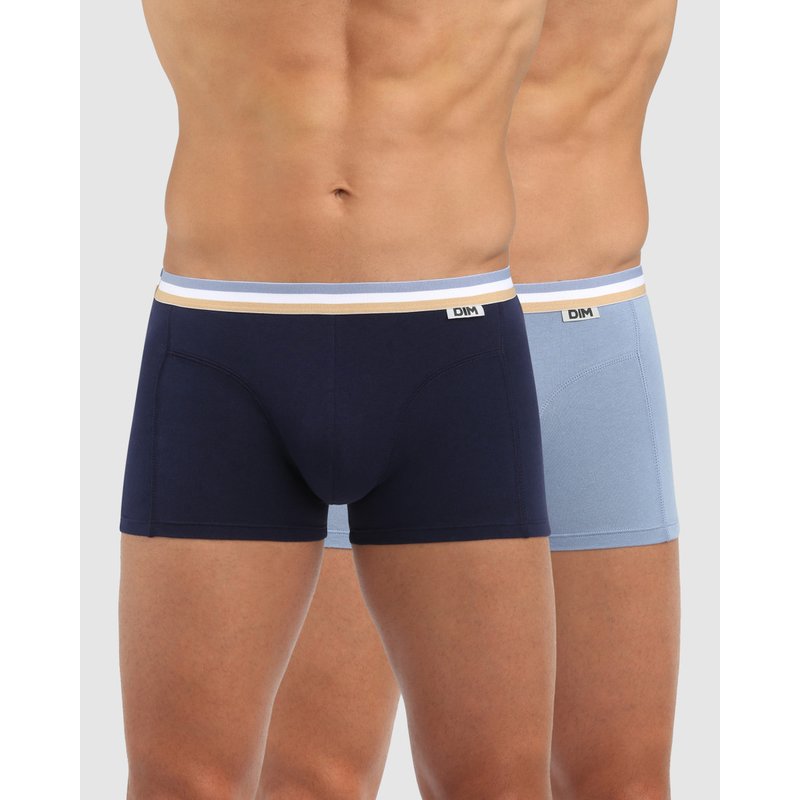 Lot de 2 boxers Bleus Dim en coton