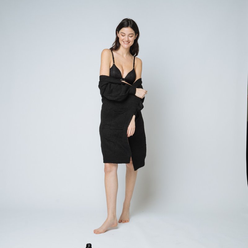 Gilet mi-long loose - Noir