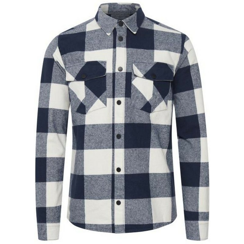 Chemise Ă carreaux bleu homme en coton