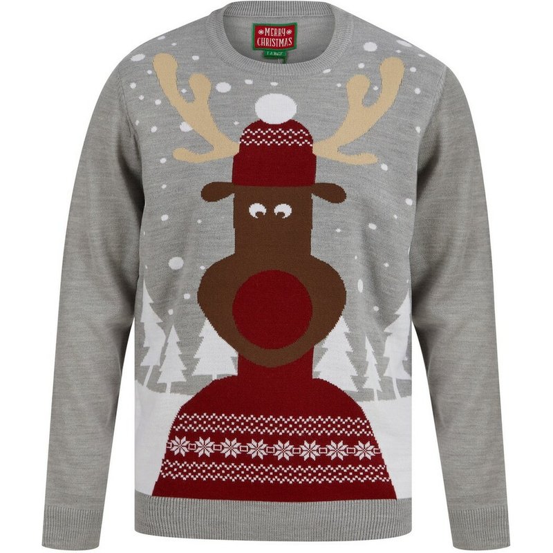 Pull de noel homme gris clair