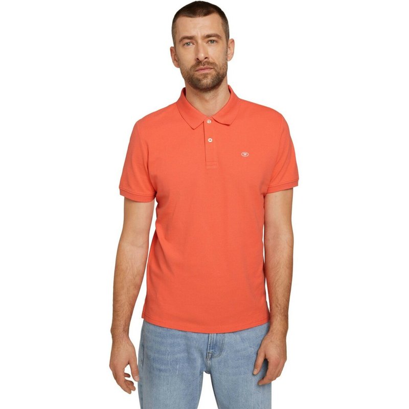 Polo homme orange en coton