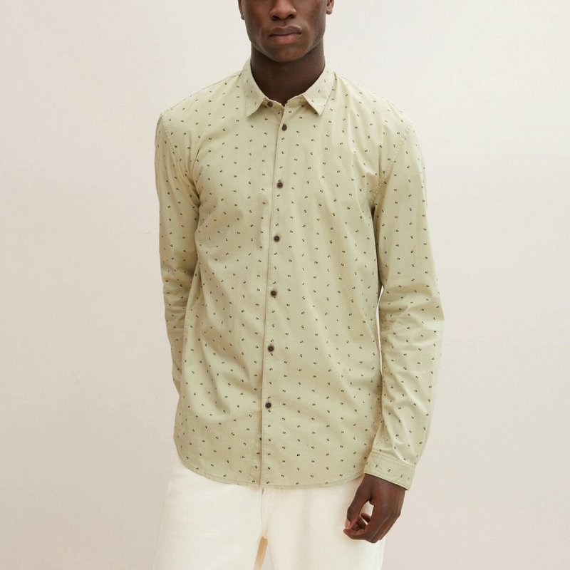 Chemise homme en Coton vert olive