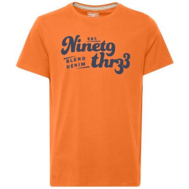 Tee-shirt manches courtes Orange en Coton