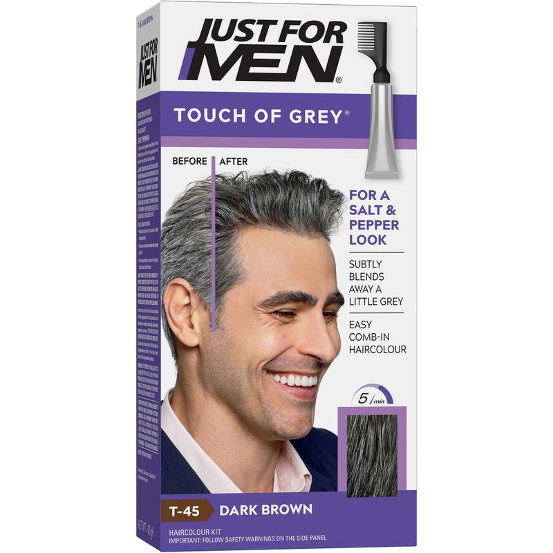 COLORATION CHEVEUX HOMME - Gris Châtain Foncé-Just For Men