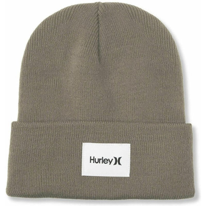 Bonnet kaki en maille côtelée