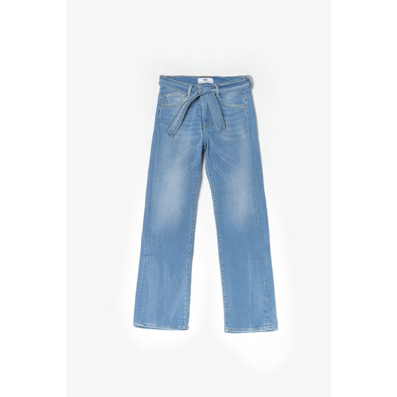 Jeans fille, droit WAVE, 7/8ème bleu