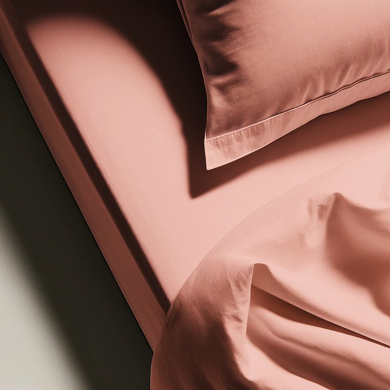 Drap plat Coton TERTIO® - Rose - Blush