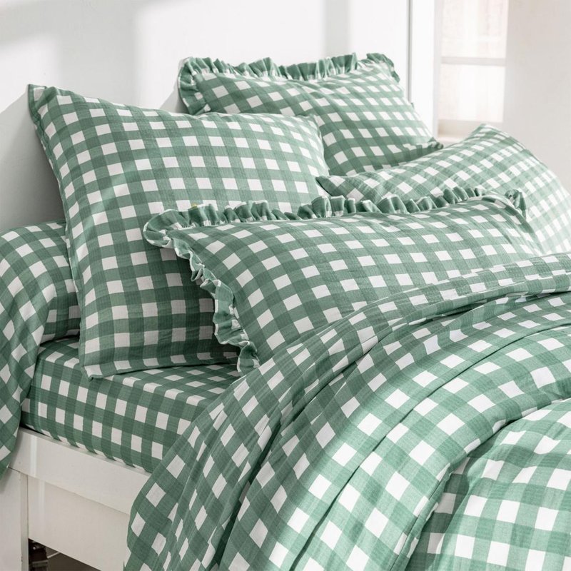 Drap plat VICHY - Vert