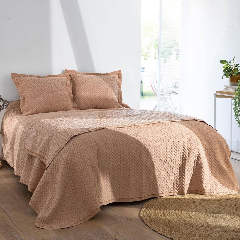 Edredons en coton JUDITE - rose blush