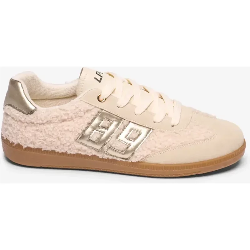 Baskets beiges et dorées