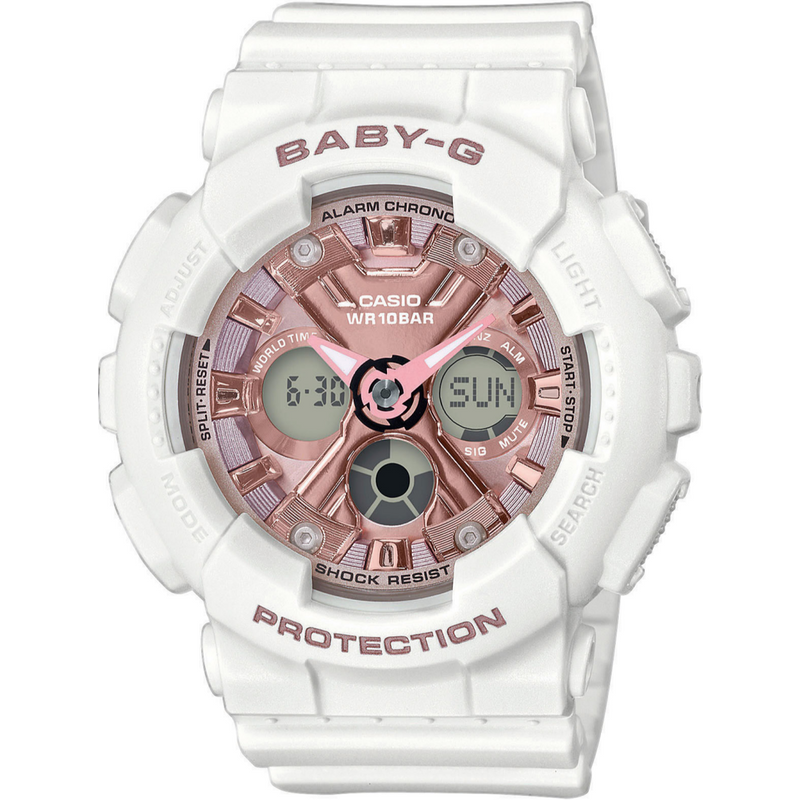 Montre Femme Casio BABY-G BA-130-7A1ER - Bracelet Résine Blanc