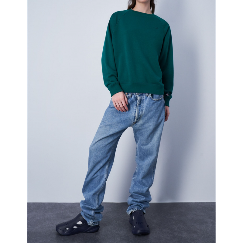 Sweatshirt col rond femme - Vert