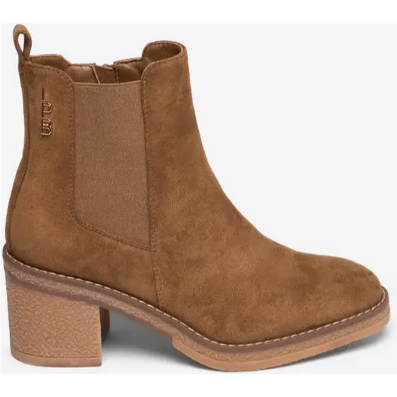 Bottines en suédine camel