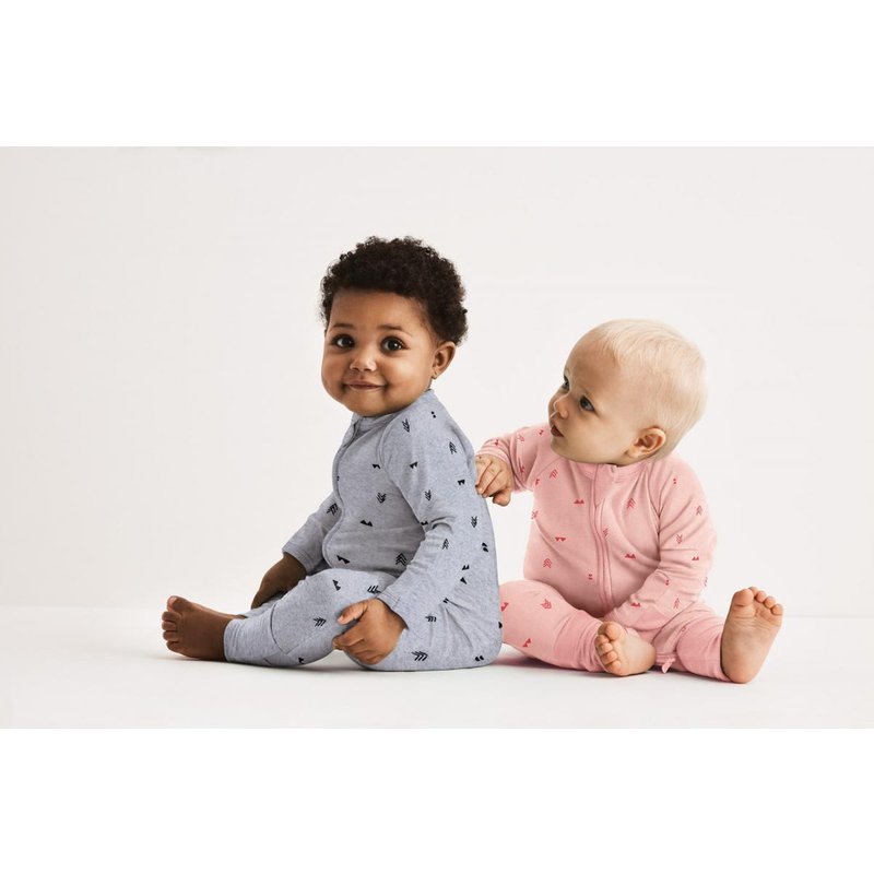 Pyjama zippé bouclette rose en coton