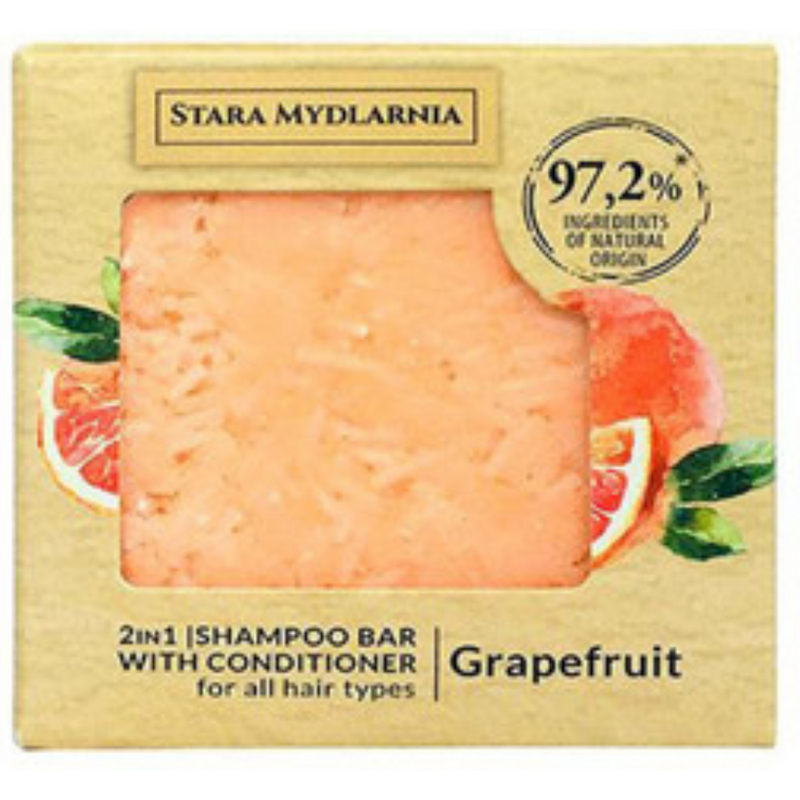 Shampoing solide avec packaging en carton GRAPEFRUIT - Bodymania
