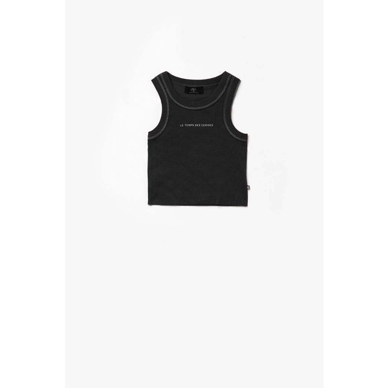 Top court fille Murgi noir en coton