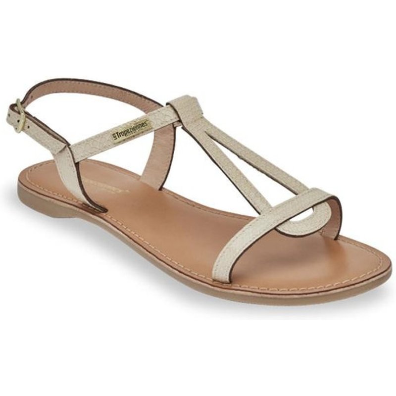 Sandales HEMAIL creme en cuir