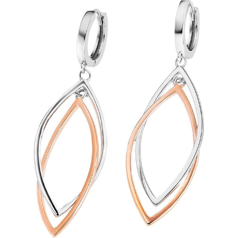 Boucles d'oreilles Lotus Silver argent rose Femme