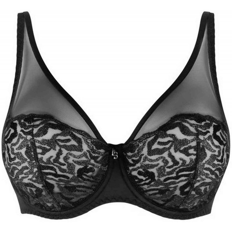Soutien-gorge Foulard Armatures semi-transparent - Louisa Bracq Noir