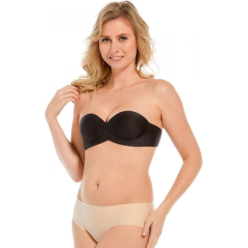 Soutien-Gorge Bandeau Adhésif Sans Dos Noir