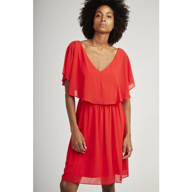 Robe fluide unie rose