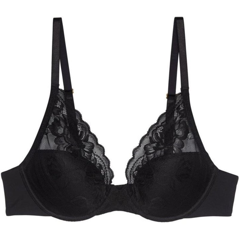 Soutien-gorge plongeant armatures bretelles interchangeables - Natori Noir en nylon