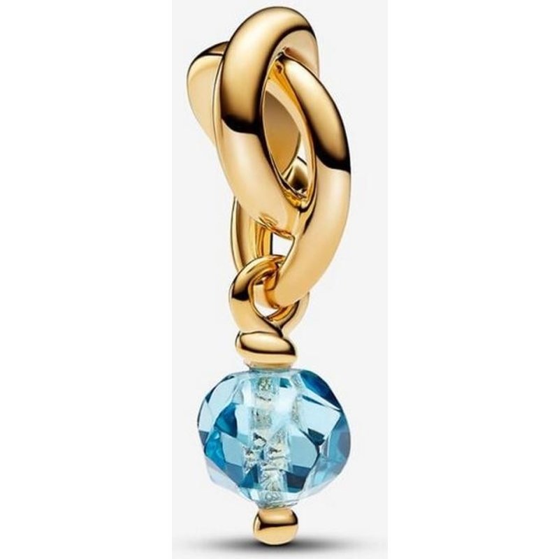 Charm Pendant Cercle de l'Éternité Bleu Azur Facetté