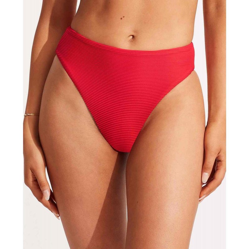 Culotte de bain taille haute - Rouge Seafolly
