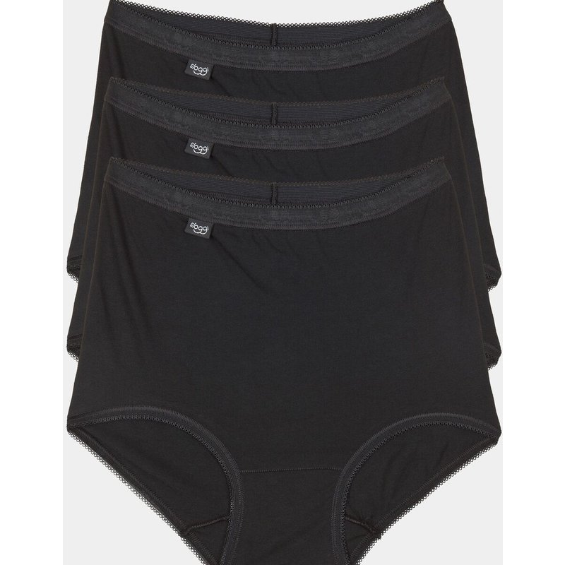 Lot de 3 culottes taille haute noires en coton