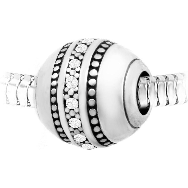 Charm perle cristaux de Bohème et acier - So Charm