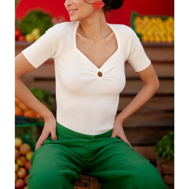 T-Shirt THERESA blanc en viscose