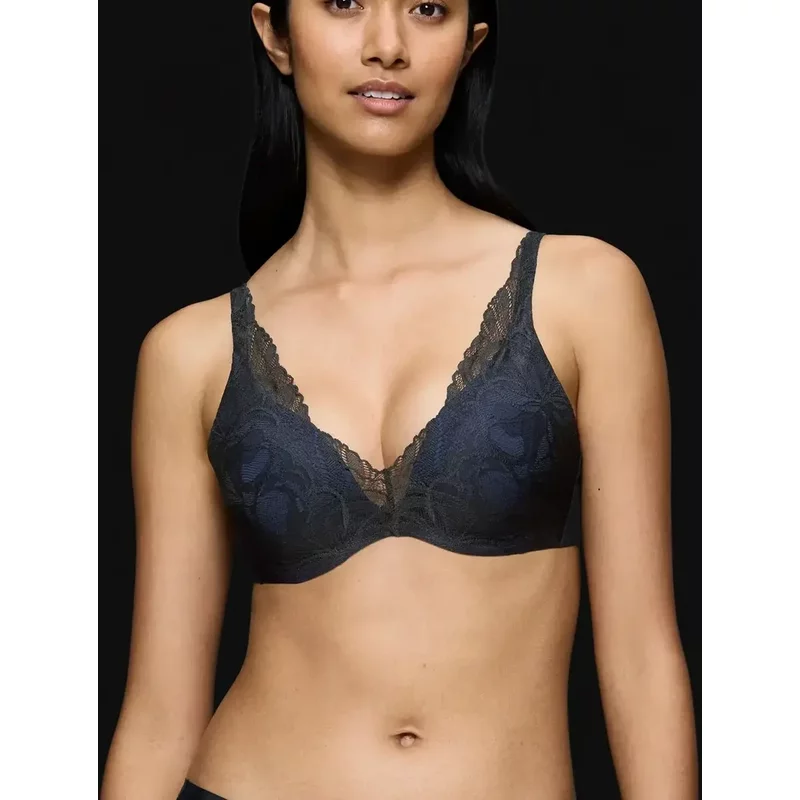 Soutien-gorge triangle coques en dentelle noir