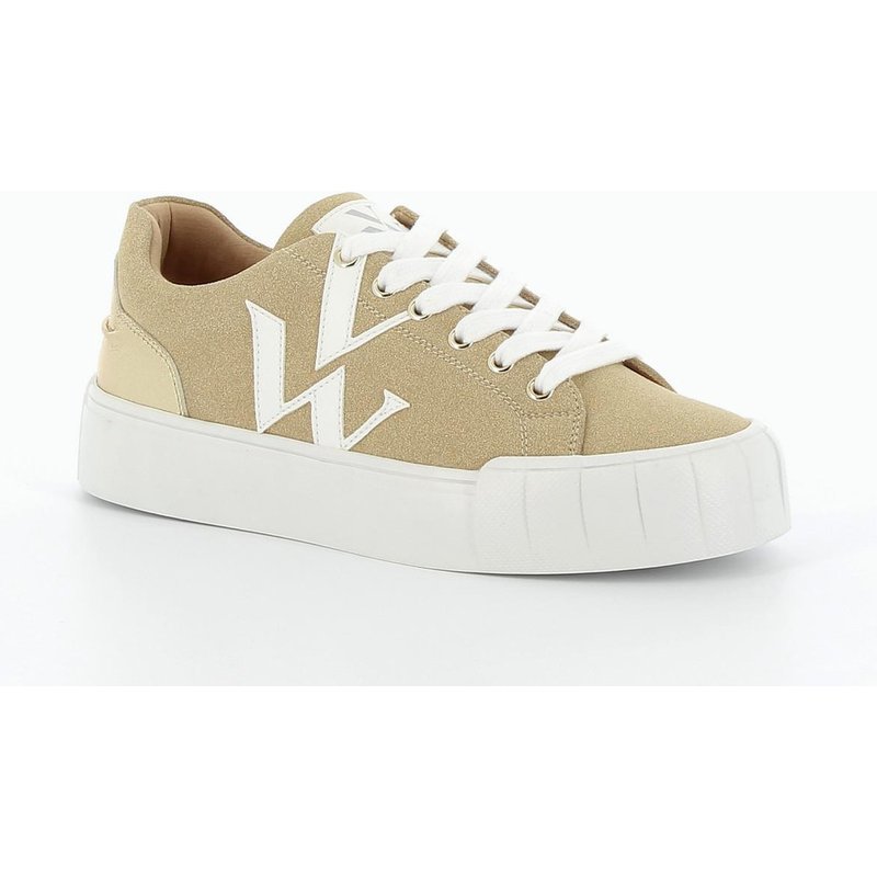 Baskets monogrammes beige