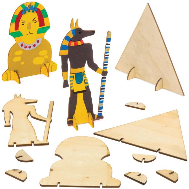 Ancient Egypt Wooden Stand-up Shapes (Pack of 6) Craft Blanks & Bases