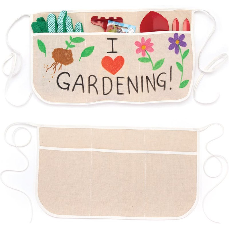 Fabric Waist Aprons (Pack of 3) Design Your Own, Colour Or Paint, Adjustable Straps